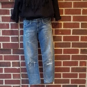 Citizens of Humanity distressed cropped jeans 25